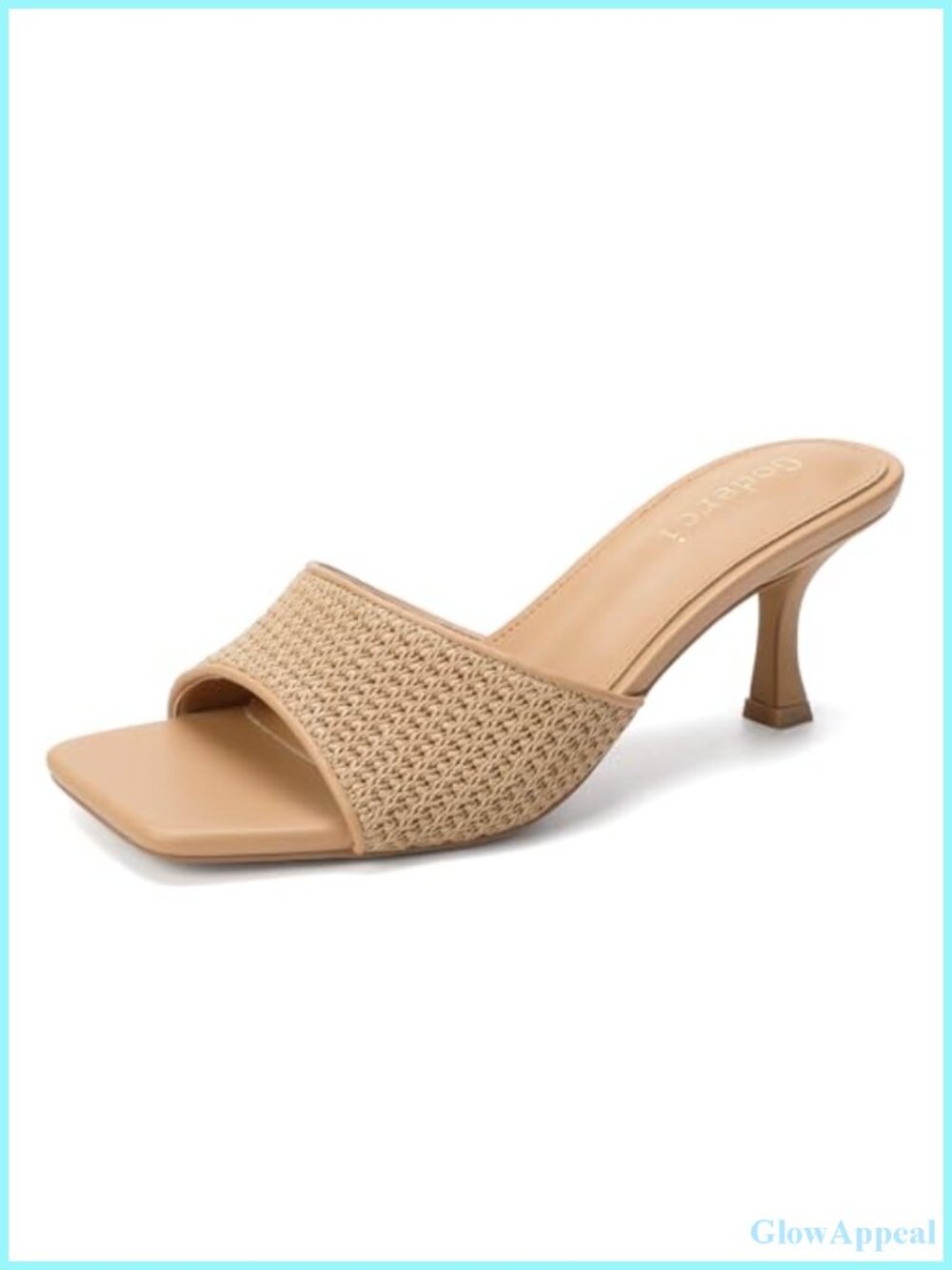 Women's Kitten Heel Square Open Toe Mule Sandals